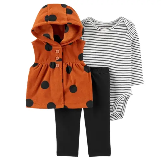 Set 3 piezas con chaleco, talla 24 meses