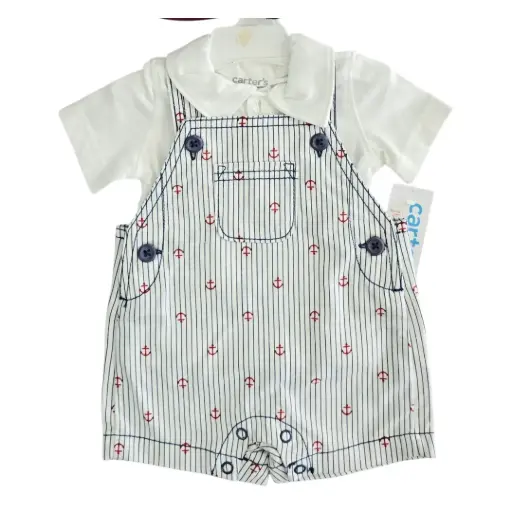Set overol short 2 piezas recién nacido talla 0-3 meses