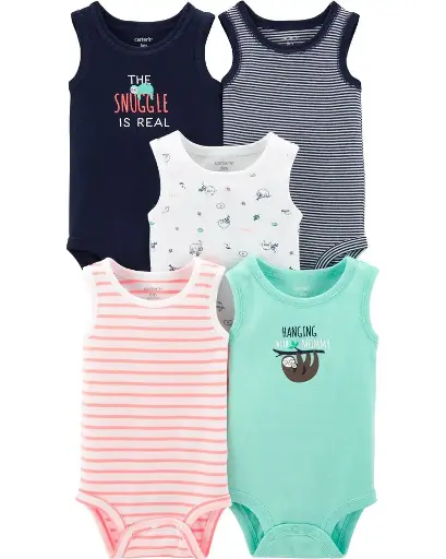 Set de 5 Mamelucos talla recien nacido