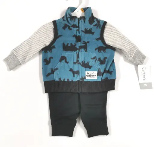 Set 3 piezas recién nacido, talla 0-3 meses