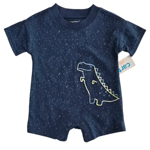 Mameluco short 🦖recien nacido talla 0-3 meses