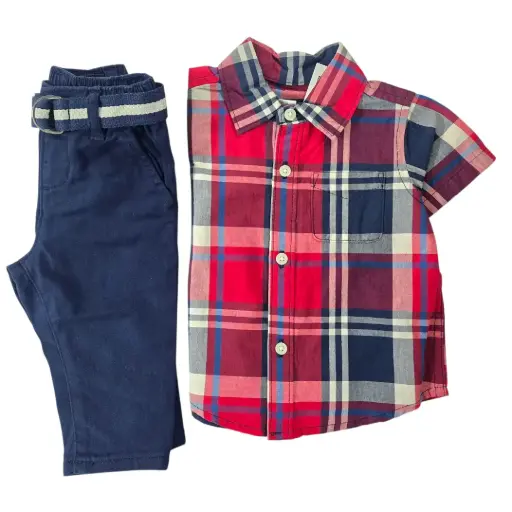 Set pantalón con faja de recién nacido 