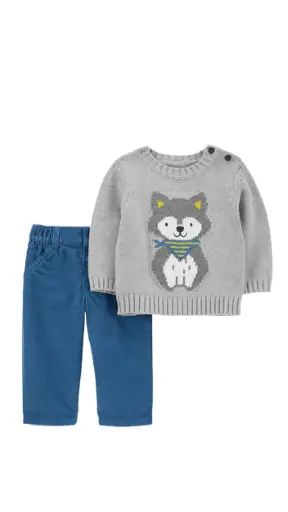 Set sweater y corduroi recién nacido 