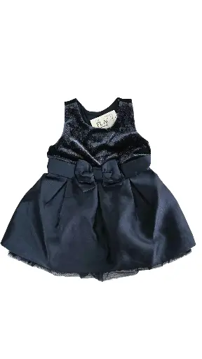 Vestido para fiesta color azul marino talla 2t 