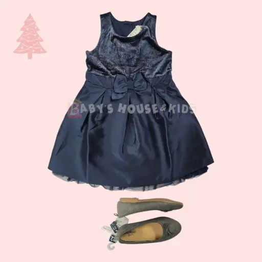 Vestido para fiesta color azul marino talla 2t 
