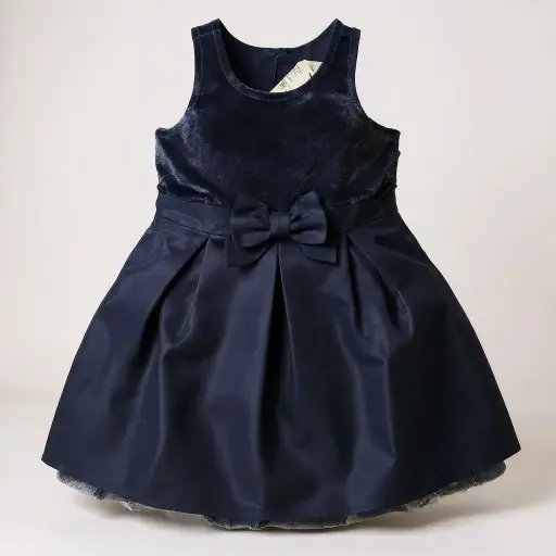 Vestido para fiesta color azul marino talla 2t 