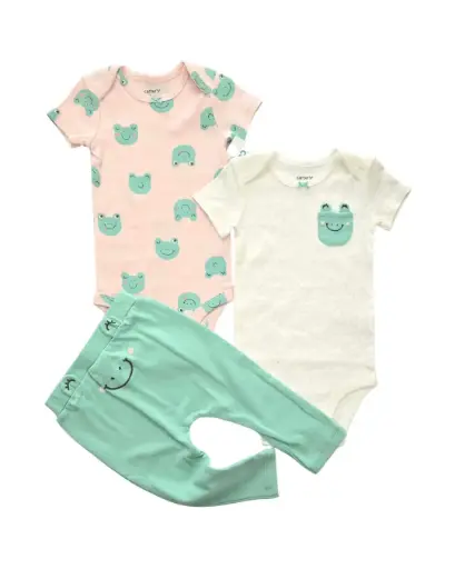 [9mn] Set 3 piezas Ranita 9 meses niña 