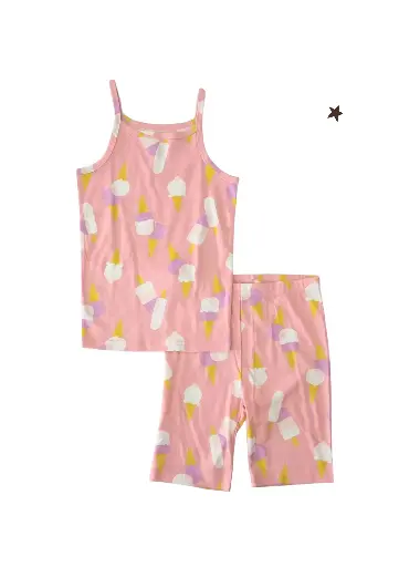 Pijama escotada y de short talla 8