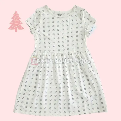 Vestido manga corta de algodón, talla 8