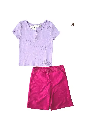 Blusa y Short largo, talla 8 niña