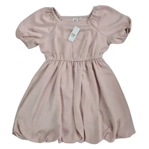 Vestido abombado rosa viejo, talla 8 niña