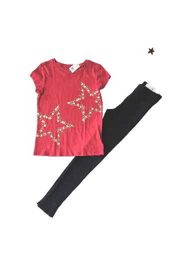 Set camiseta con jeggin azul marino talla 10