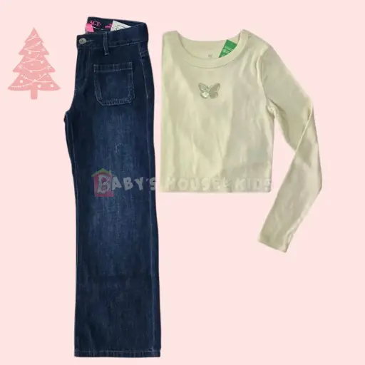 Blusa con Jeans ancho, talla 10