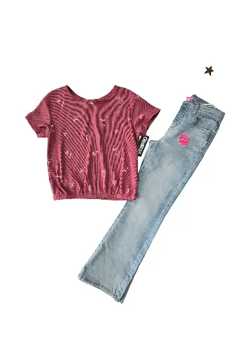 Blusa y Jean, talla 10 niña