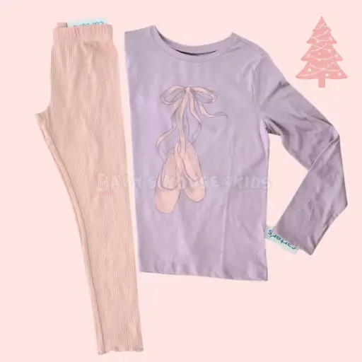 Camisa manga larga y leggings, talla 10 