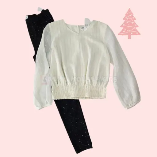 Blusa formal y jeggings, talla 10 