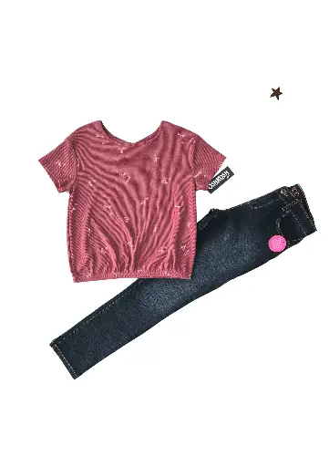 Blusa y Jean super skinny, talla 10 niña