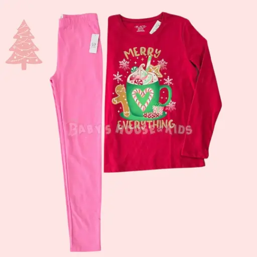 Camiseta manga larga y jeggings de temporada ☃️ talla 10