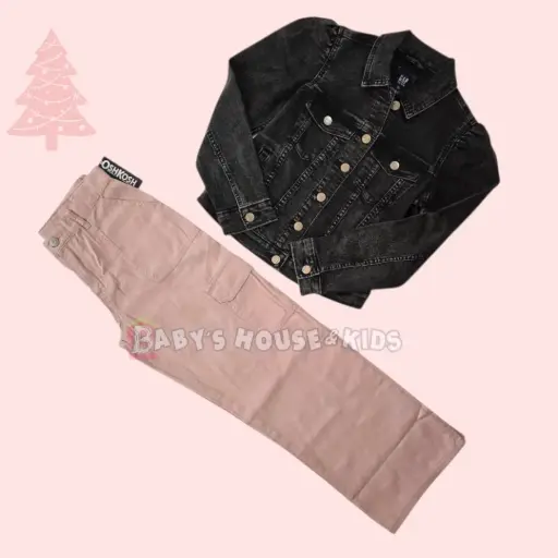 Chumpa talle corto y pantalón ancho, talla 12