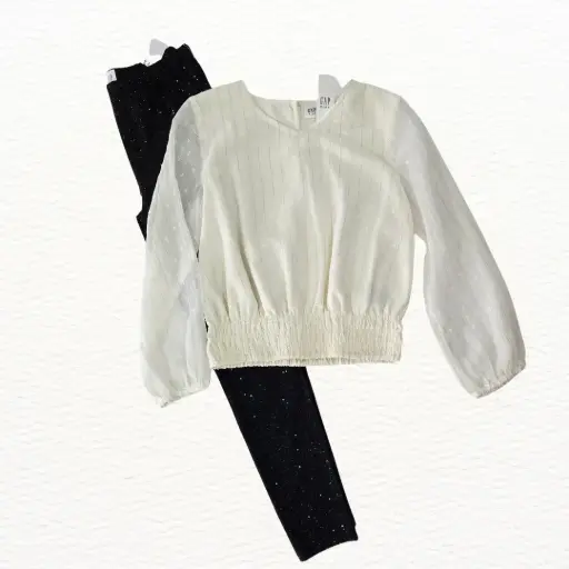 Blusa formal y jeggings, talla 12