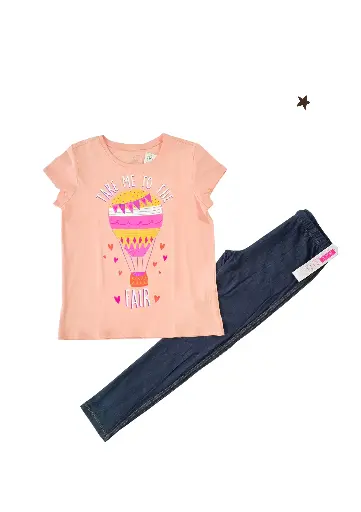 Camiseta y leggin color índigo talla 12