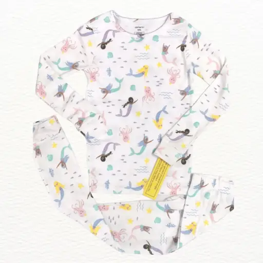 Pijama manga larga de algodón, talla 12