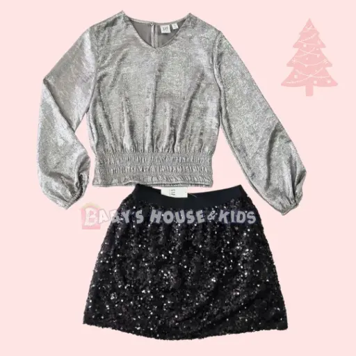 Blusa y falda de fiesta, talla 12