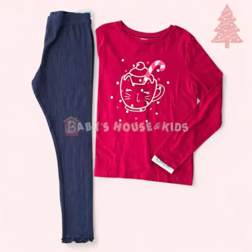 Camiseta de algodón con leggings, talla 14 