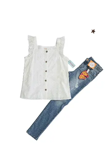 Blusa y Jean, talla 14 niña