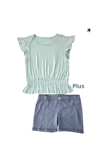 Blusa y short PLUS ambos, talla 16