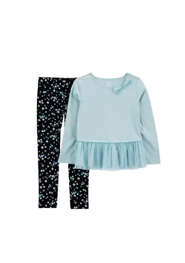 [Talla 6] Set Leggin y  Blusa con tela fresca.