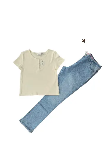 Blusa stretch y Jean PLUS talla 16