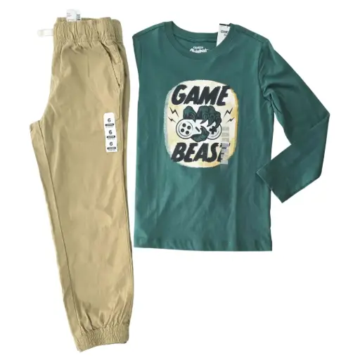 Camiseta y jogger, talla 6