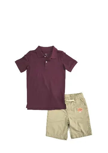 Polo ocre y short talla 8
