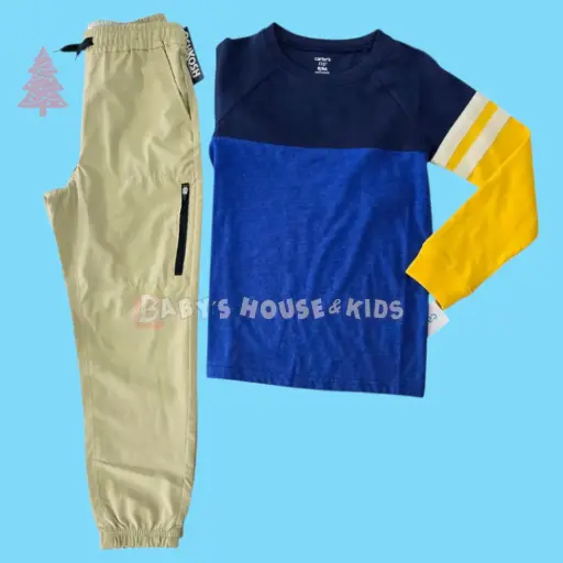 Camisa de algodón y Buzo tela deportiva, talla 8