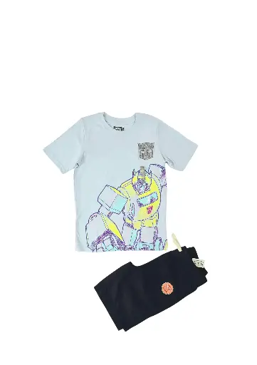 Camiseta y short azul marino talla 8t