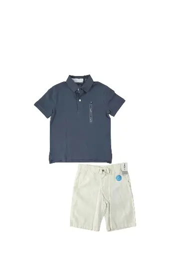 Polo tommy y short tela manta talla 8
