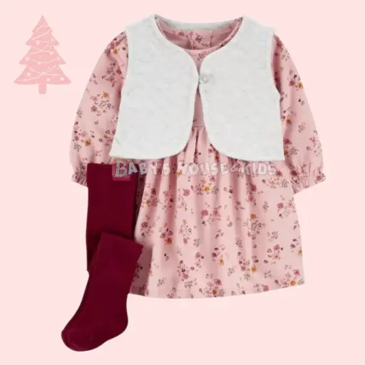 [24 meses] Vestido ☃️ con chaleco y medias 24 meses