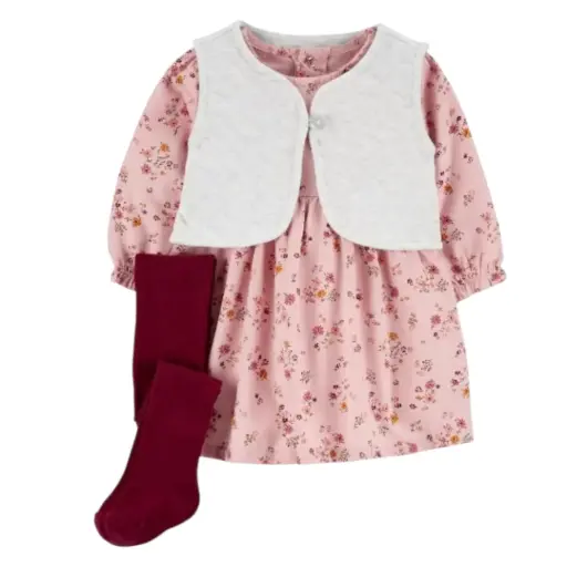 [24 meses] Vestido ☃️ con chaleco y medias 24 meses