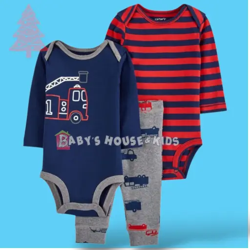 Set 3 piezas 🚒talla 9 meses