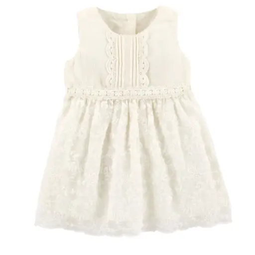 Vestido color ivory,  talla recién nacida