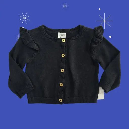 Sweater de algodón color negro