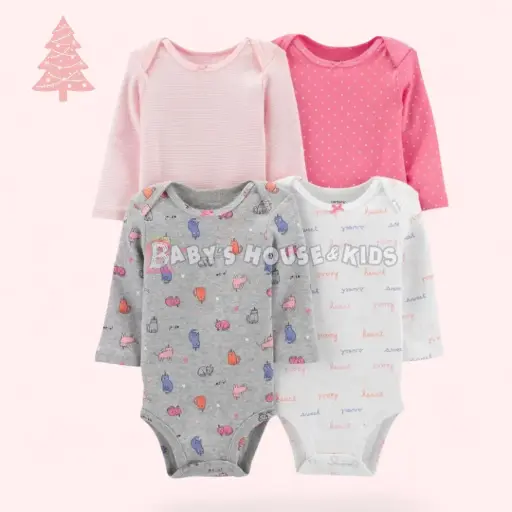 Set de mamelucos manga larga,talla 3 meses