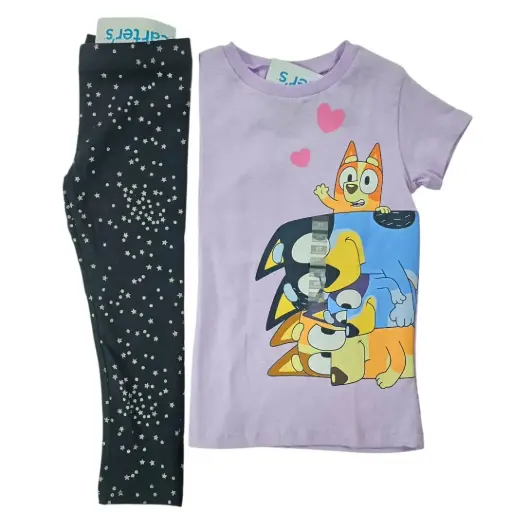 Camisa de personaje y legging con brillos, talla 3t