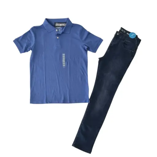 Polo y jeans, talla 10