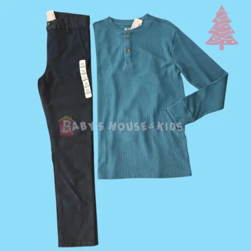 Camisa stretch y pantalón oscuro talla 10