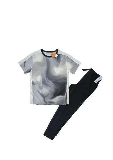 Camisa tela deportiva y buzo negro 100% algodón talla 14 años 