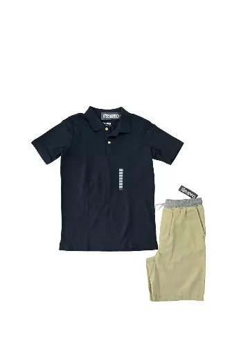 Polo azul marino y short talla 14 años 