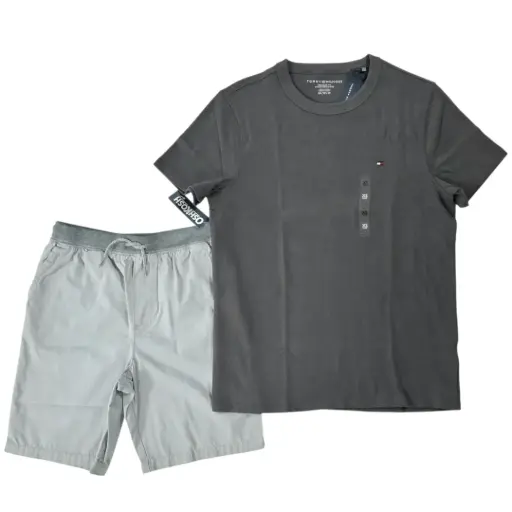 Camiseta tela gruesa y short, talla 14