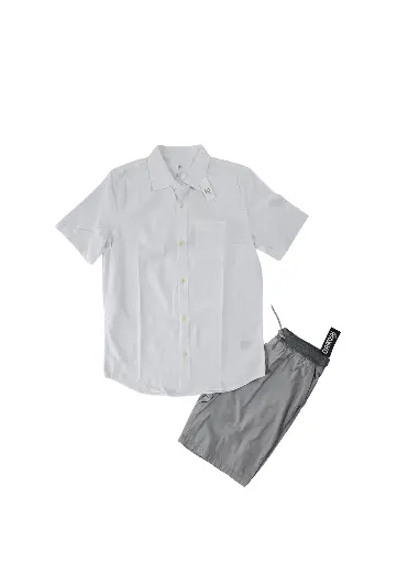 Camisa de botones y short cargo talla 14 años 